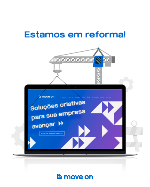 Imagem de espera, com informações de contato.